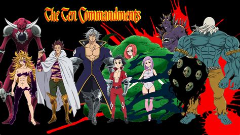 ten commandments seven deadly sins characters